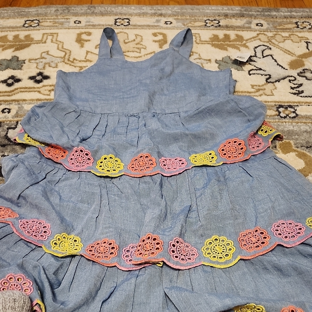 Old Navy Blue Dress with Colorful Accents